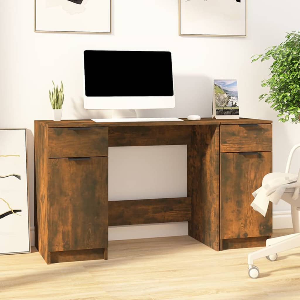 Scrivania Con Mobile Laterale Legno Multistrato