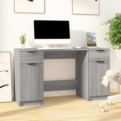 Scrivania Con Mobile Laterale Legno Multistrato