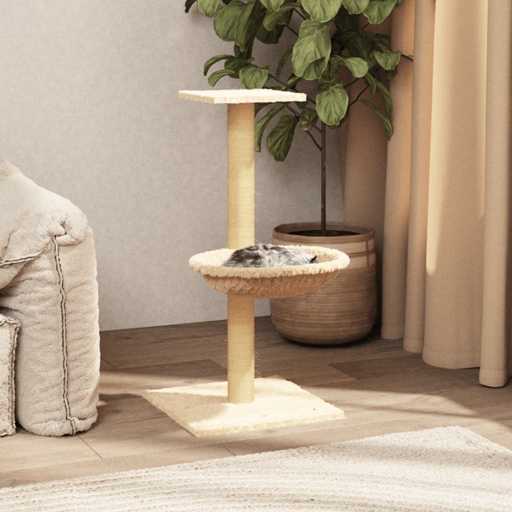 Albero Per Gatti Con Palo Tiragraffi Sisal 74 Cm