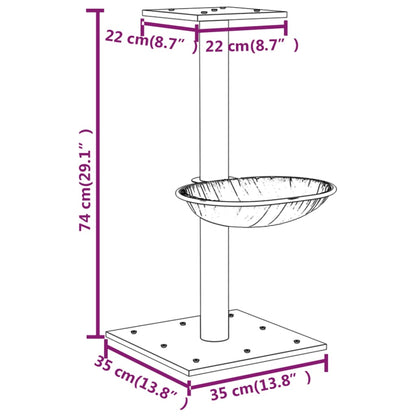 Albero Per Gatti Con Palo Tiragraffi Sisal 74 Cm