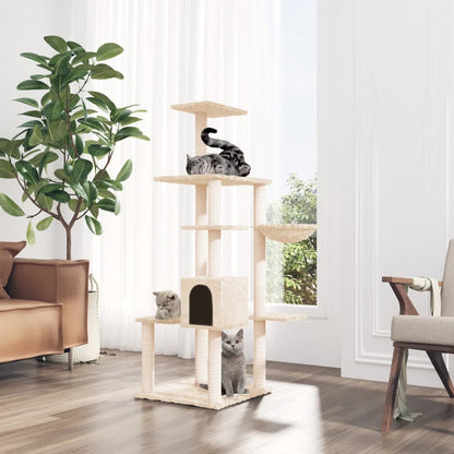 Albero Per Gatti Con Tiragraffi In Sisal 142 Cm
