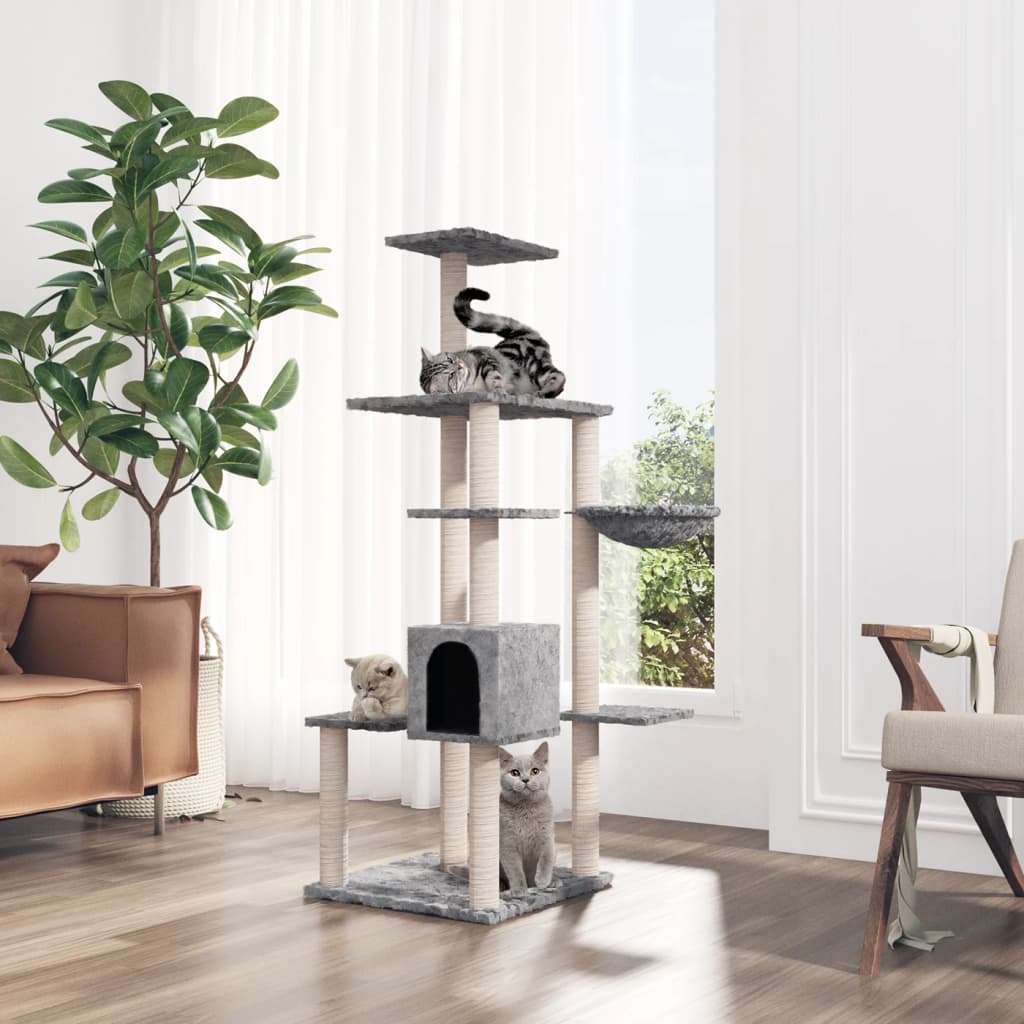 Albero Per Gatti Con Tiragraffi In Sisal 142 Cm