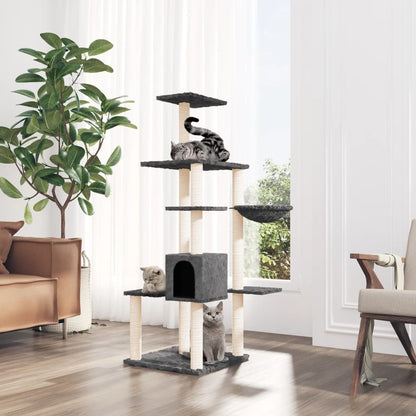 Albero Per Gatti Con Tiragraffi In Sisal 142 Cm