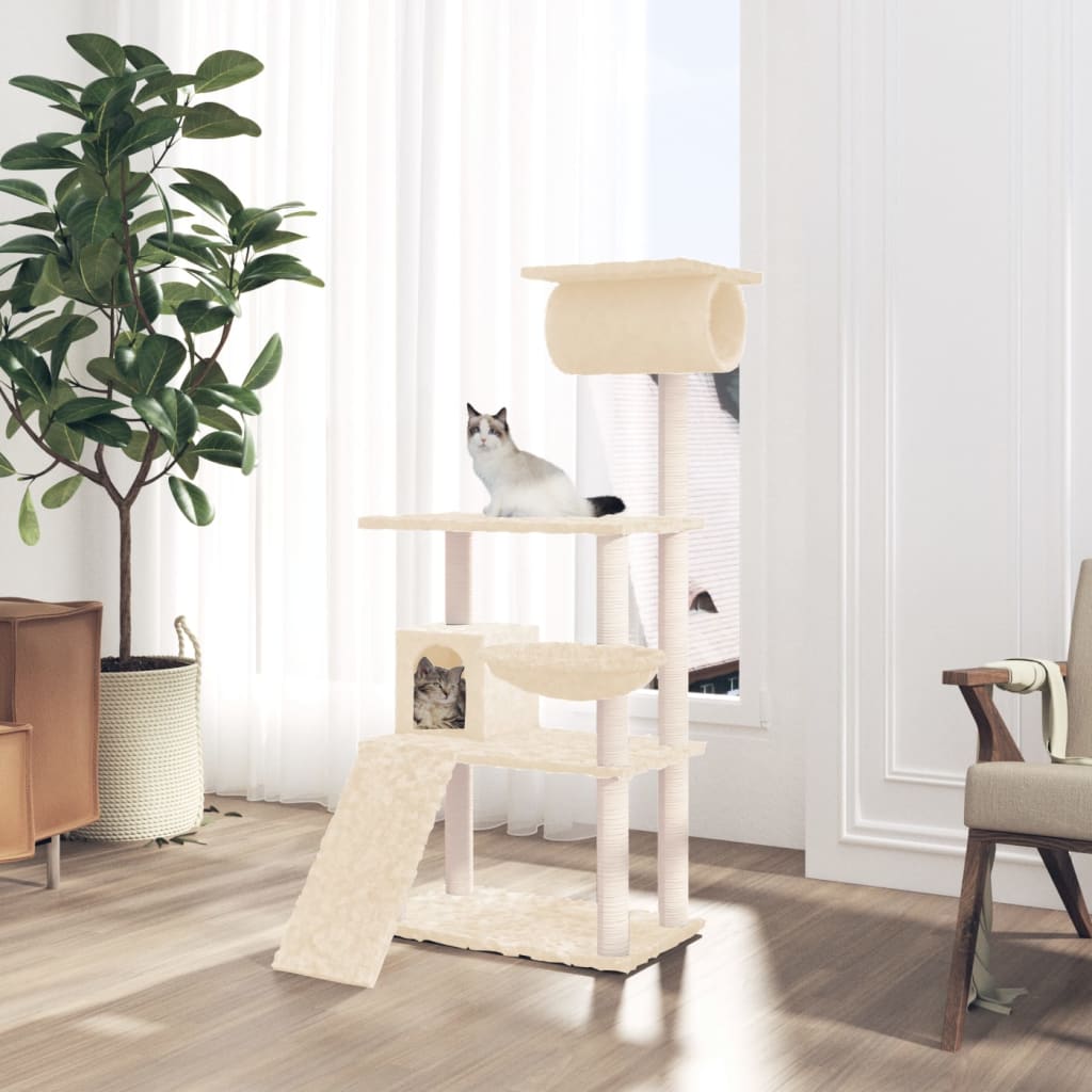 Albero Per Gatti Con Tiragraffi In Sisal 131 Cm