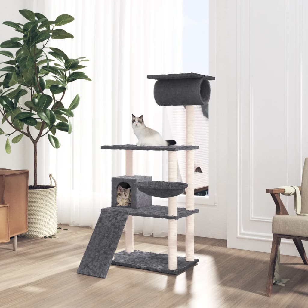 Albero Per Gatti Con Tiragraffi In Sisal 131 Cm