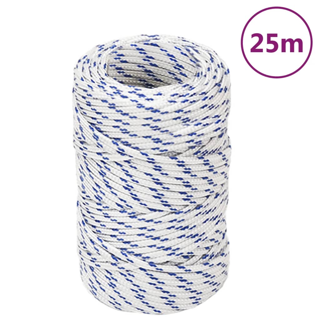 Corda Per Barca Bianca In Polipropilene Bianco E Blu