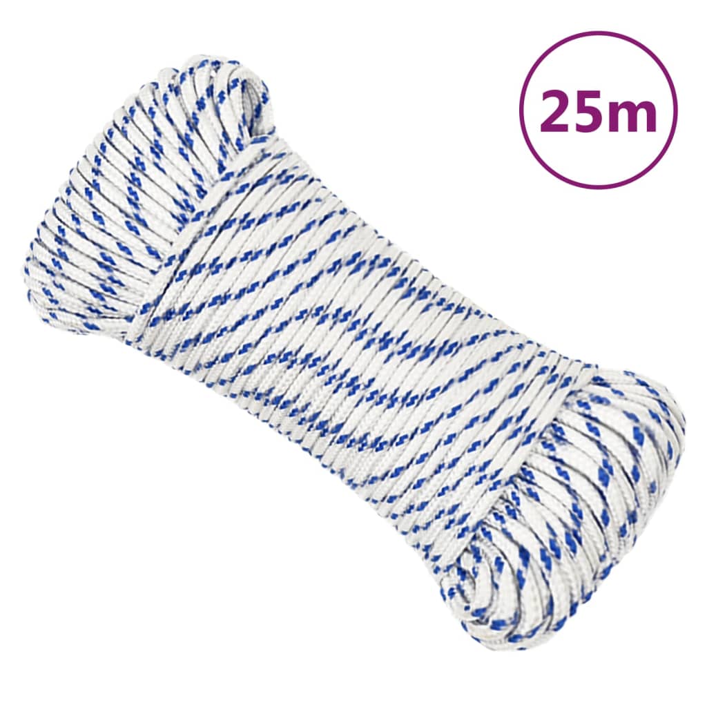 Corda Per Barca Bianca In Polipropilene Bianco E Blu