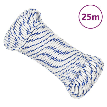 Corda Per Barca Bianca In Polipropilene Bianco E Blu