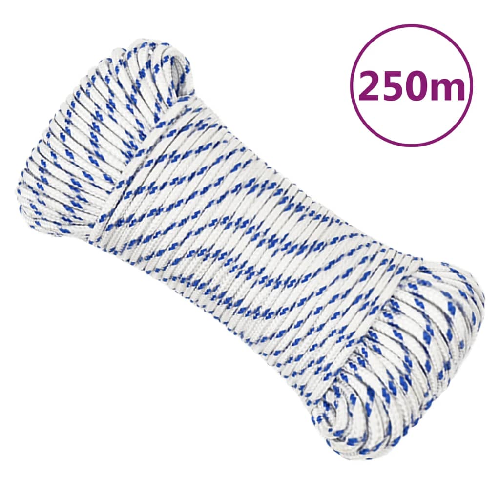 Corda Per Barca Bianca In Polipropilene Bianco E Blu