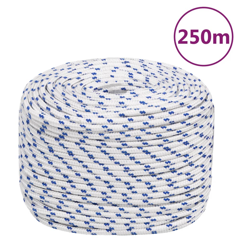 Corda Per Barca Bianca In Polipropilene Bianco E Blu