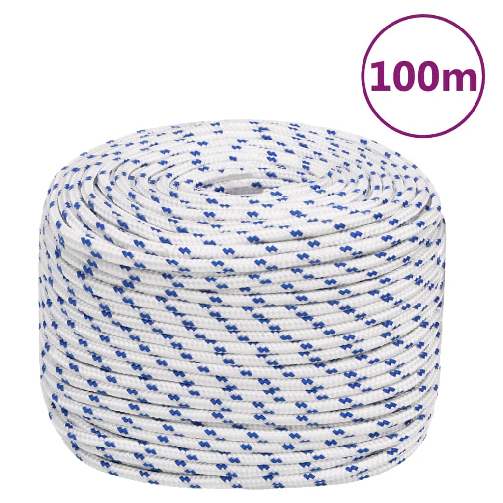 Corda Per Barca Bianca In Polipropilene Bianco E Blu