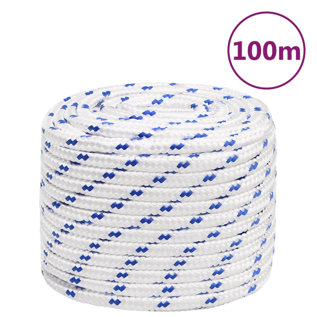 Corda Per Barca Bianca In Polipropilene Bianco E Blu