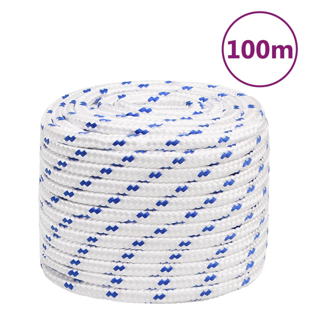 Corda Per Barca Bianca In Polipropilene Bianco E Blu