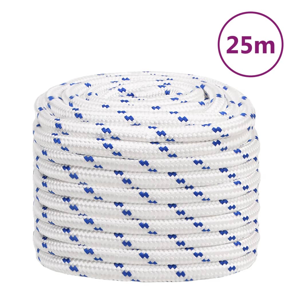 Corda Per Barca Bianca In Polipropilene Bianco E Blu