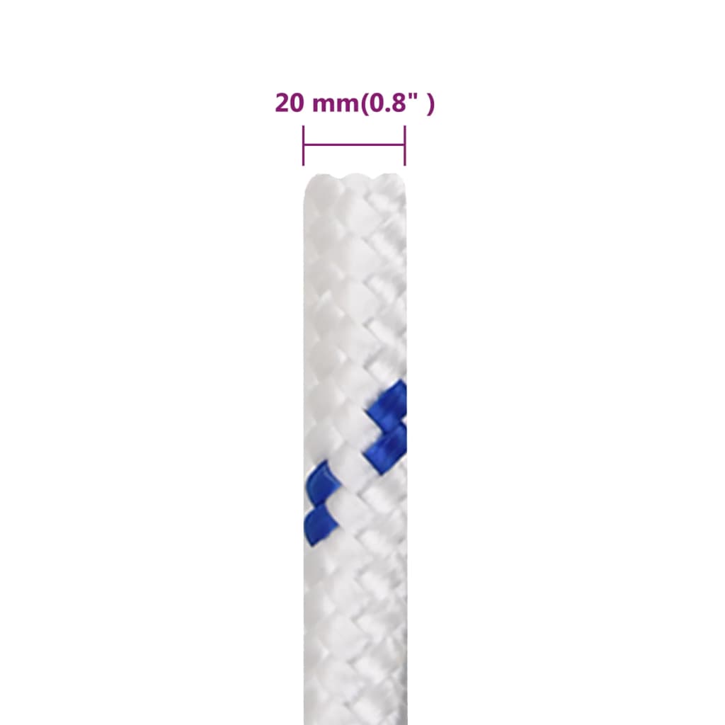 Corda Per Barca Bianca In Polipropilene Bianco E Blu