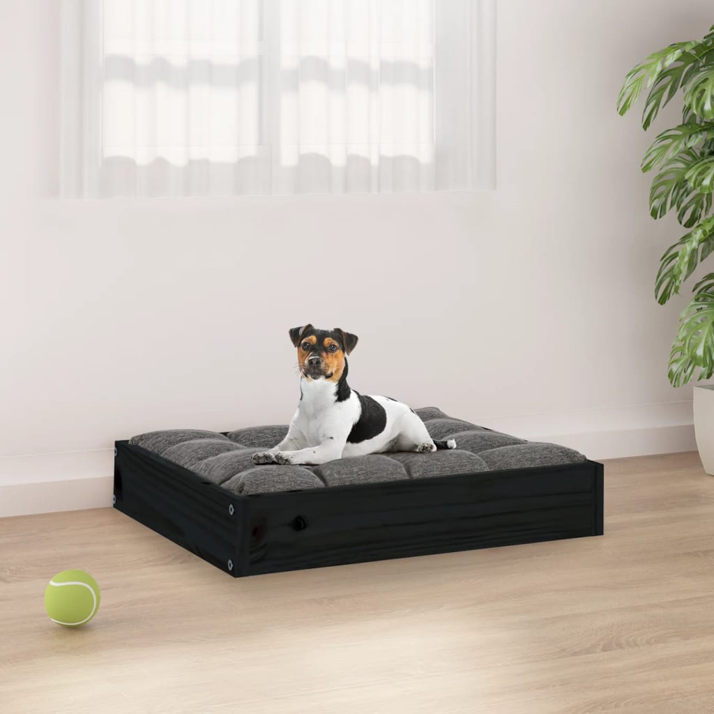 Cuccia Per Cani Bianca 91,5X64X9 Cm In Legno Massello Di Pino