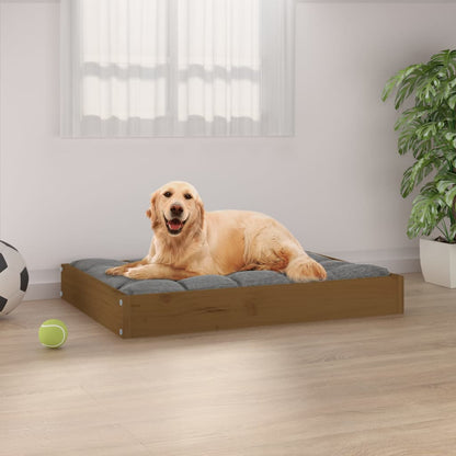 Cuccia Per Cani Bianca 91,5X64X9 Cm In Legno Massello Di Pino