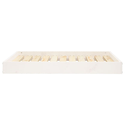 Cuccia Per Cani Bianca 91,5X64X9 Cm In Legno Massello Di Pino