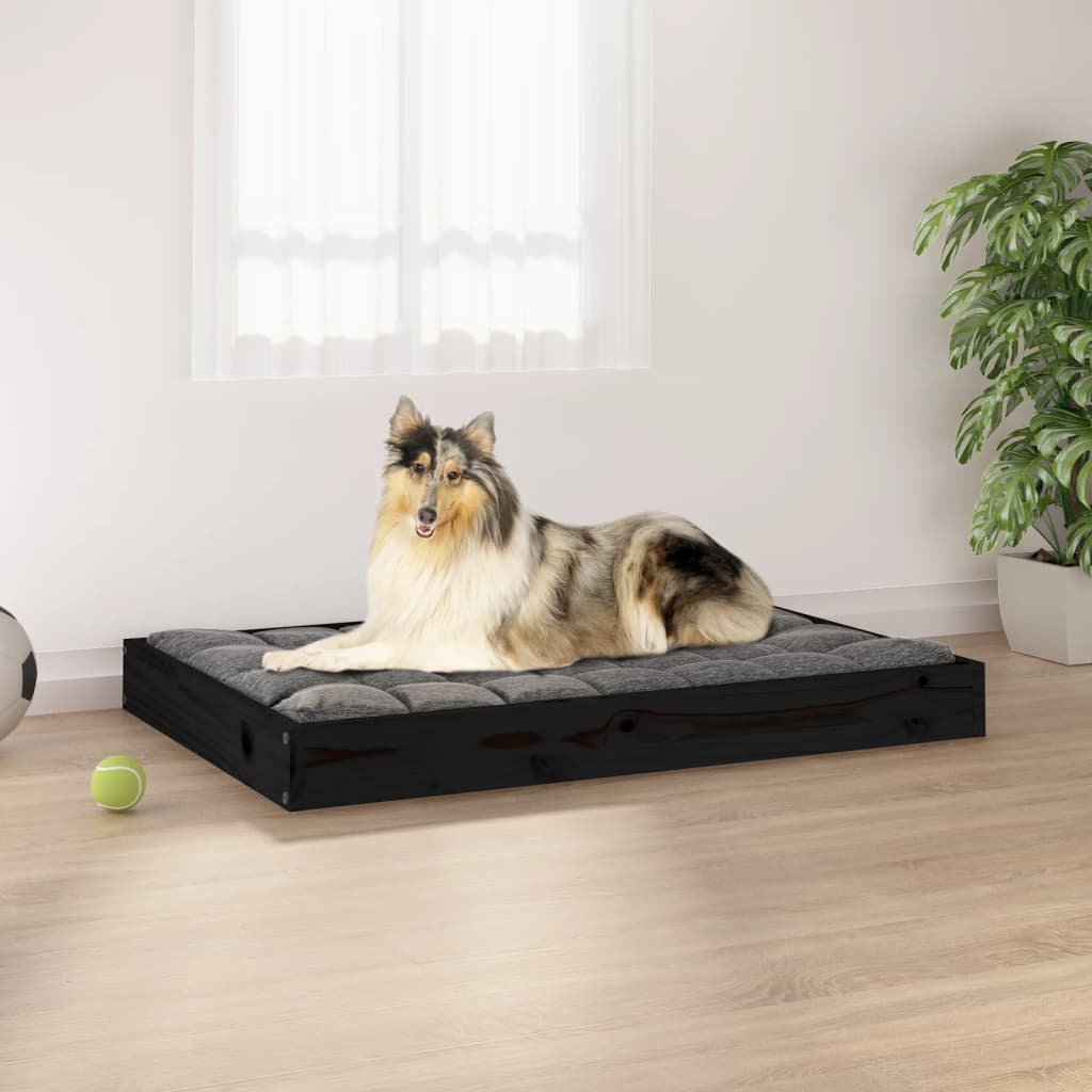 Cuccia Per Cani Bianca 91,5X64X9 Cm In Legno Massello Di Pino