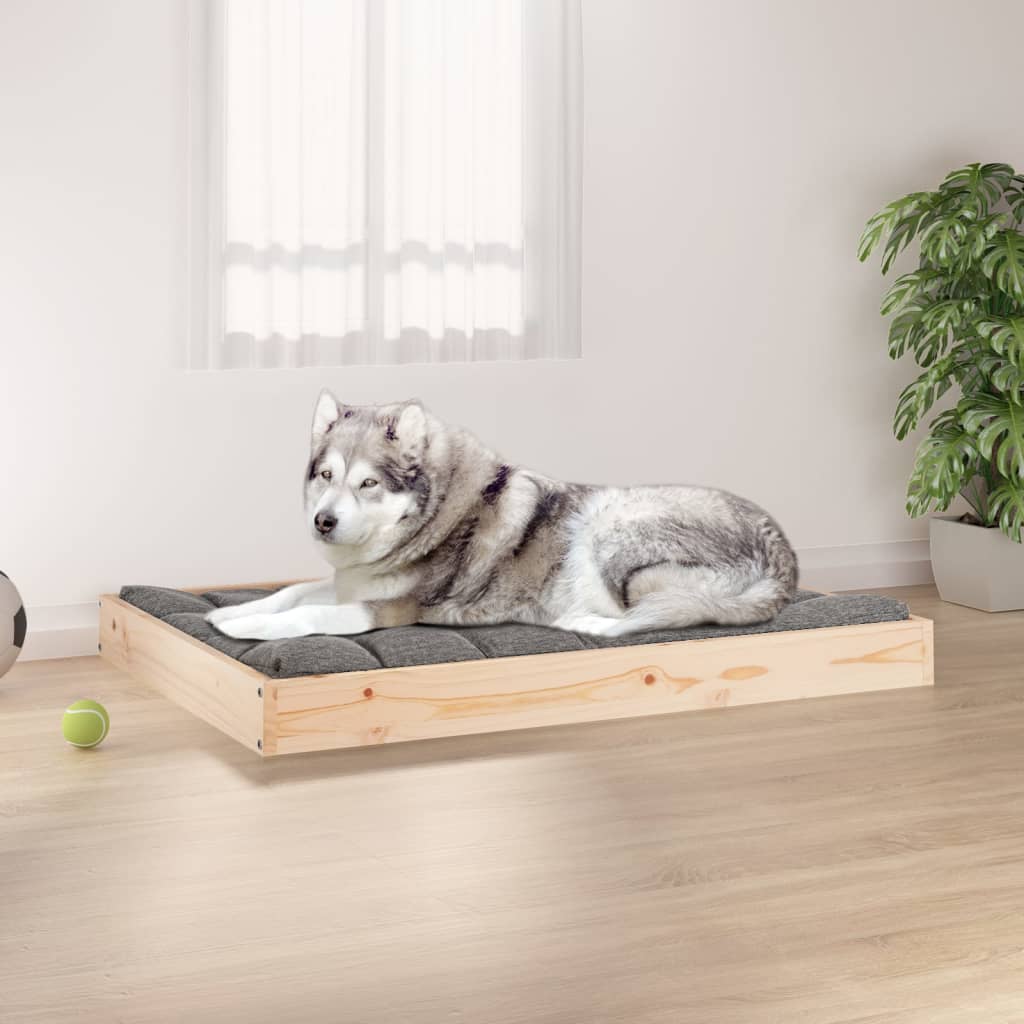 Cuccia Per Cani Ambrata 101,5X74X9 Cm In Legno Massello Di Pino
