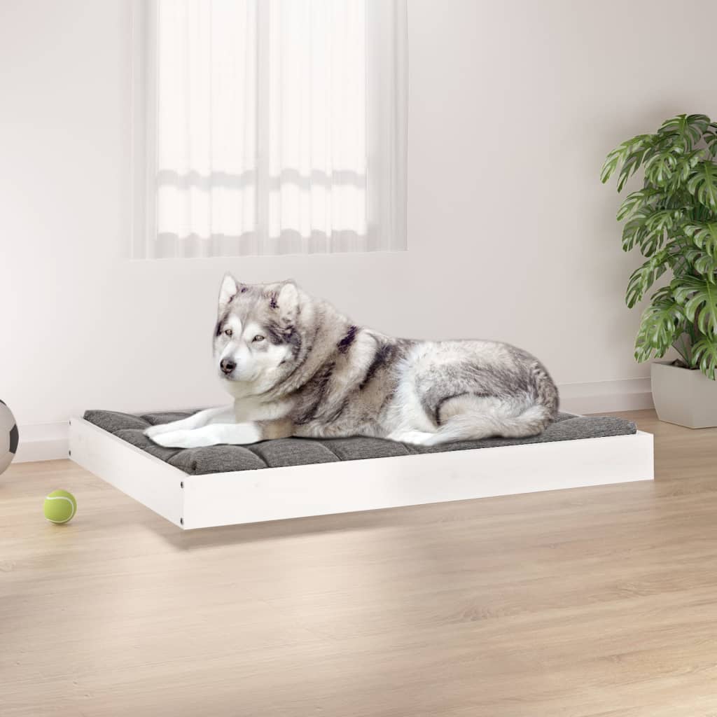 Cuccia Per Cani Ambrata 101,5X74X9 Cm In Legno Massello Di Pino