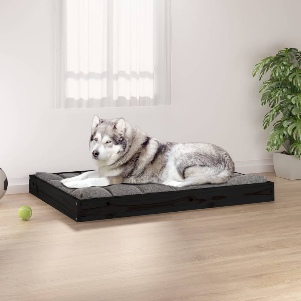 Cuccia Per Cani Ambrata 101,5X74X9 Cm In Legno Massello Di Pino