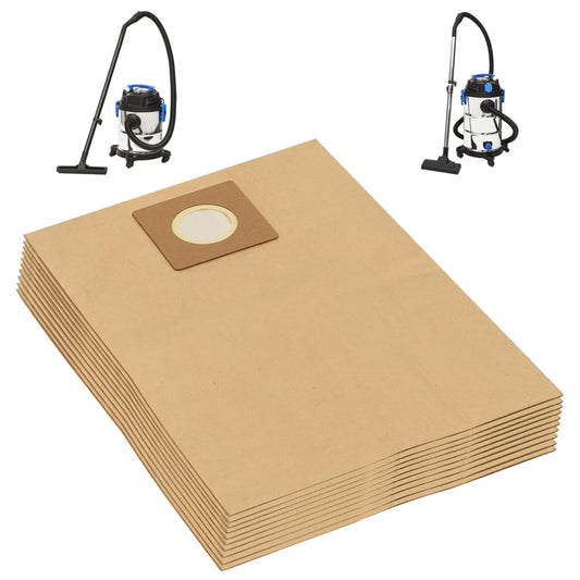 Sacchetti Carta Per Aspirapolvere E Aspiraliquidi 10Pz Marrone Rovere Marrone