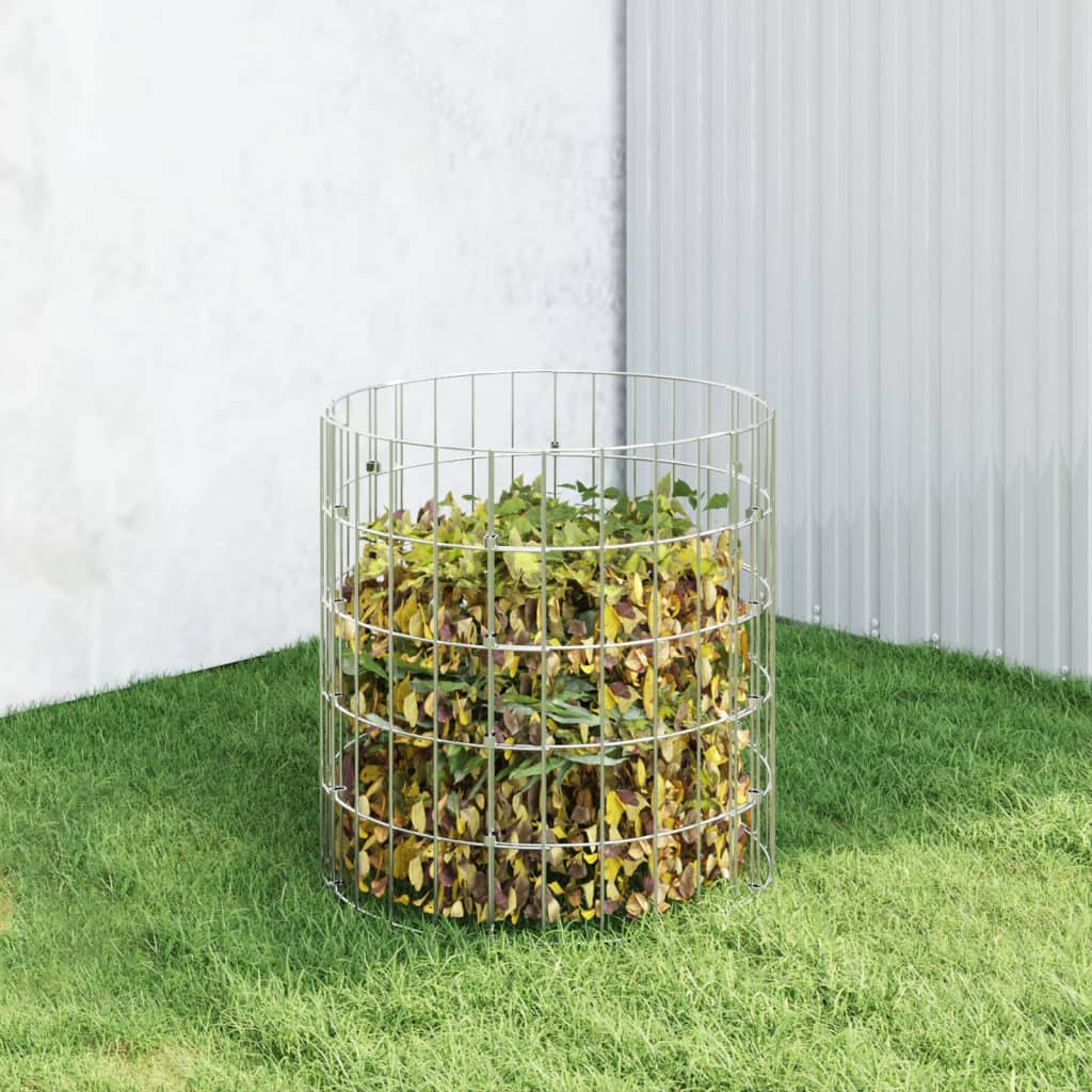 Compostiera Da Giardino Ø100X100 Cm In Acciaio Zincato