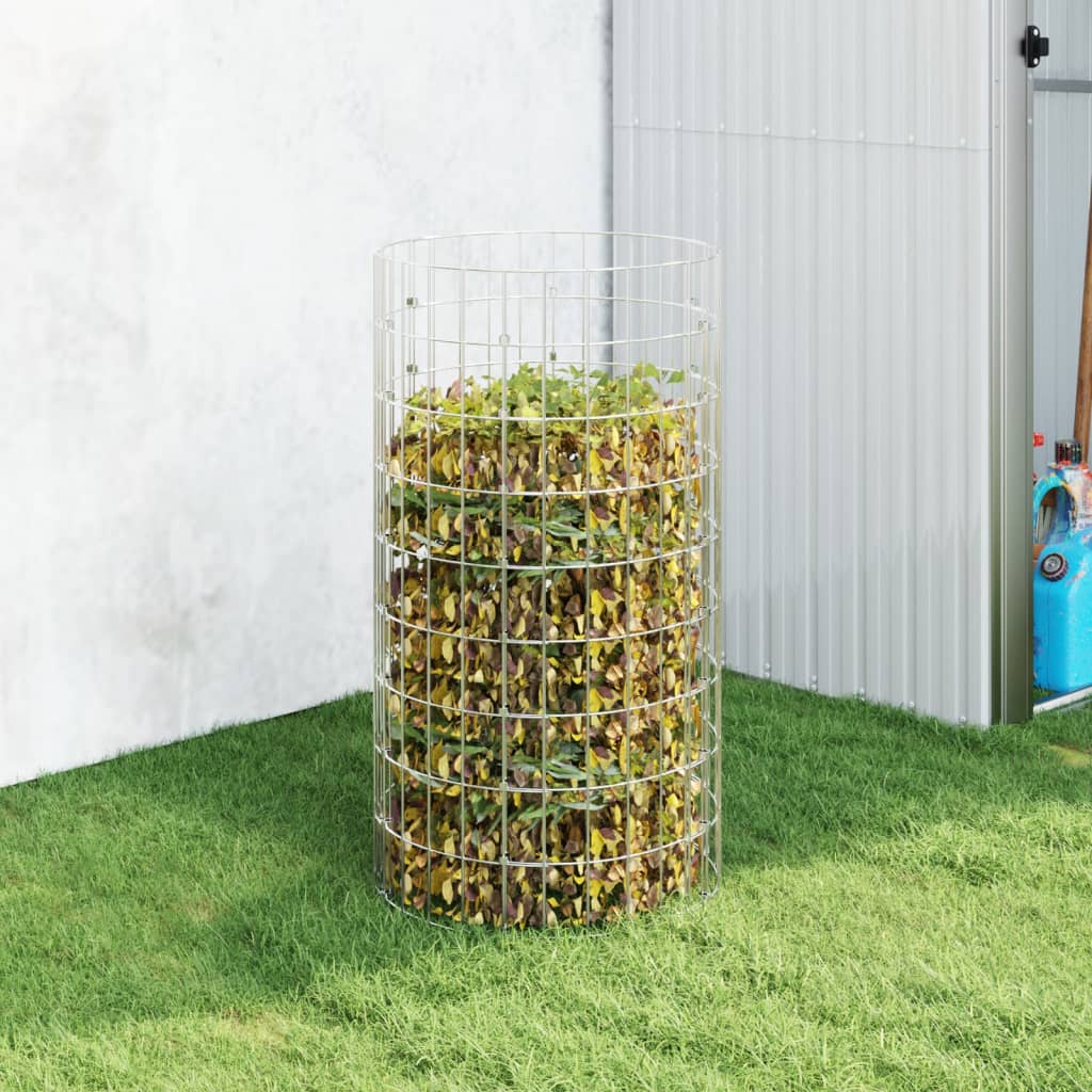 Compostiera Da Giardino Ø100X100 Cm In Acciaio Zincato