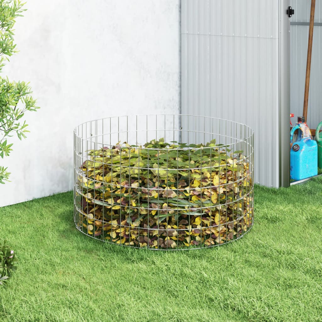 Compostiera Da Giardino Ø100X100 Cm In Acciaio Zincato