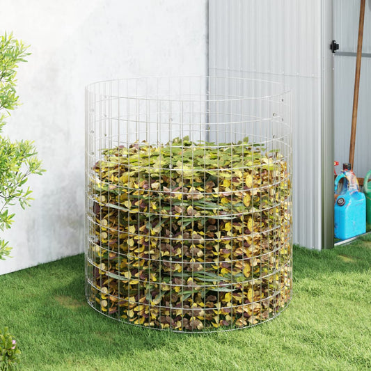 Compostiera Da Giardino Ø100X100 Cm In Acciaio Zincato
