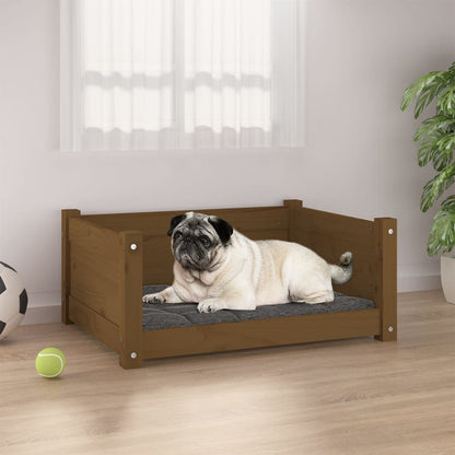 Cuccia Per Cani Bianca 95,5X65,5X28Cm In Legno Massello Di Pino