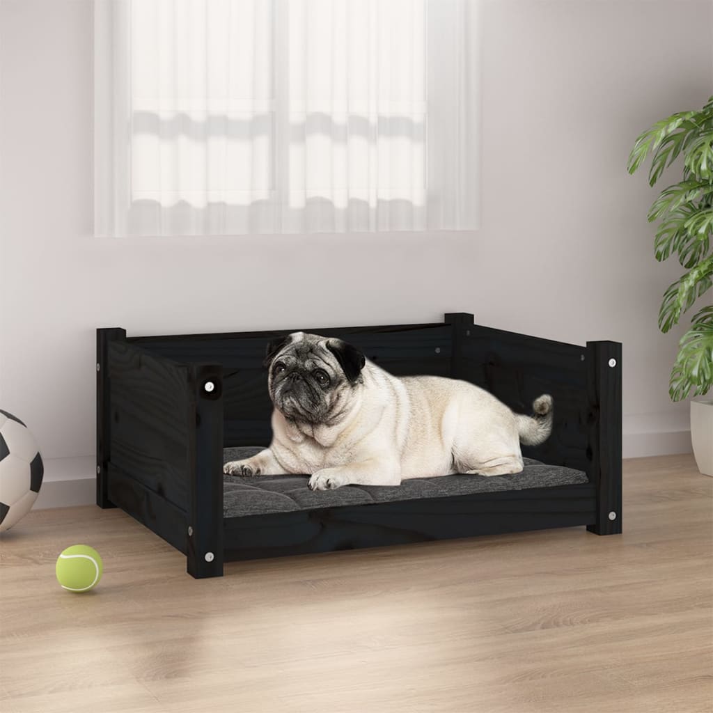 Cuccia Per Cani Bianca 95,5X65,5X28Cm In Legno Massello Di Pino