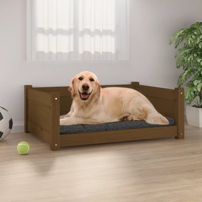 Cuccia Per Cani Bianca 95,5X65,5X28Cm In Legno Massello Di Pino