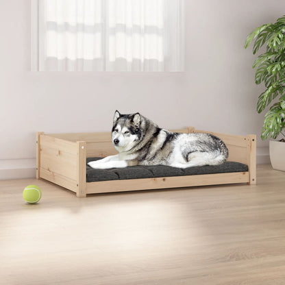 Cuccia Per Cani Bianca 95,5X65,5X28Cm In Legno Massello Di Pino