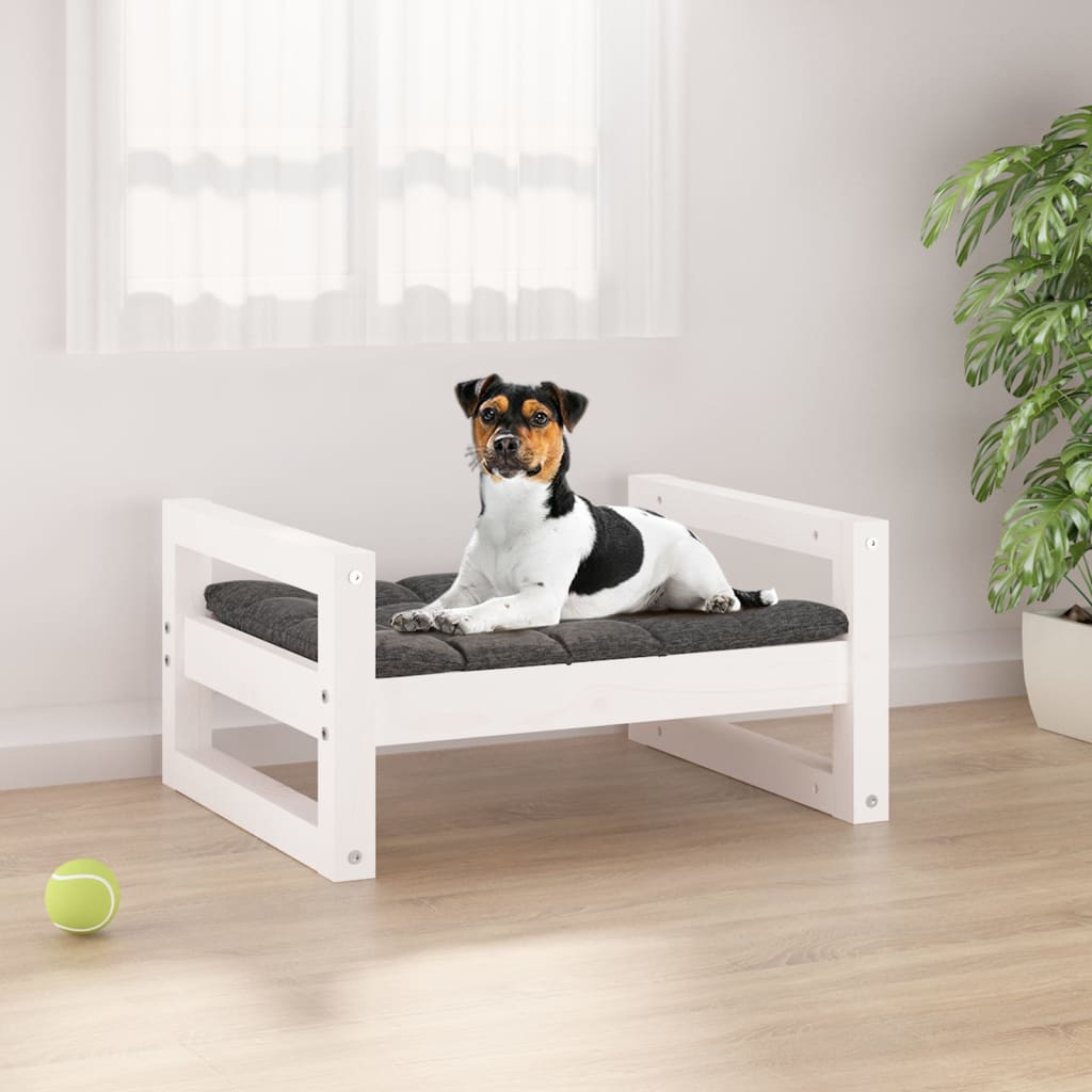 Cuccia Per Cani 105,5X75,5X28 Cm In Legno Massello Di Pino