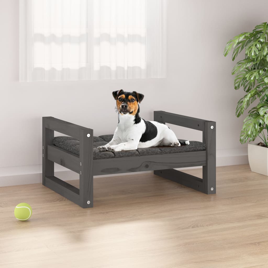 Cuccia Per Cani 105,5X75,5X28 Cm In Legno Massello Di Pino