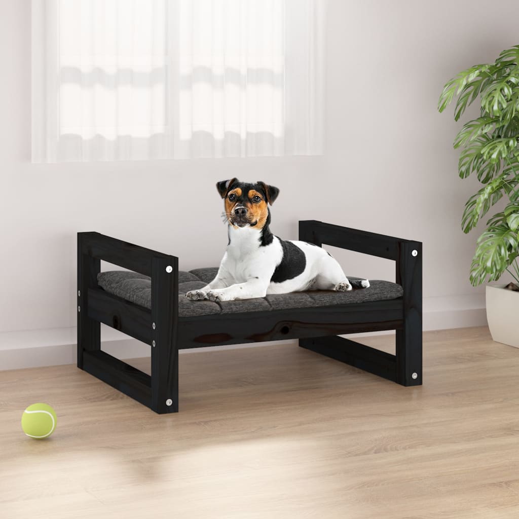 Cuccia Per Cani 105,5X75,5X28 Cm In Legno Massello Di Pino