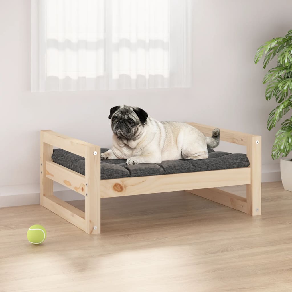 Cuccia Per Cani 105,5X75,5X28 Cm In Legno Massello Di Pino