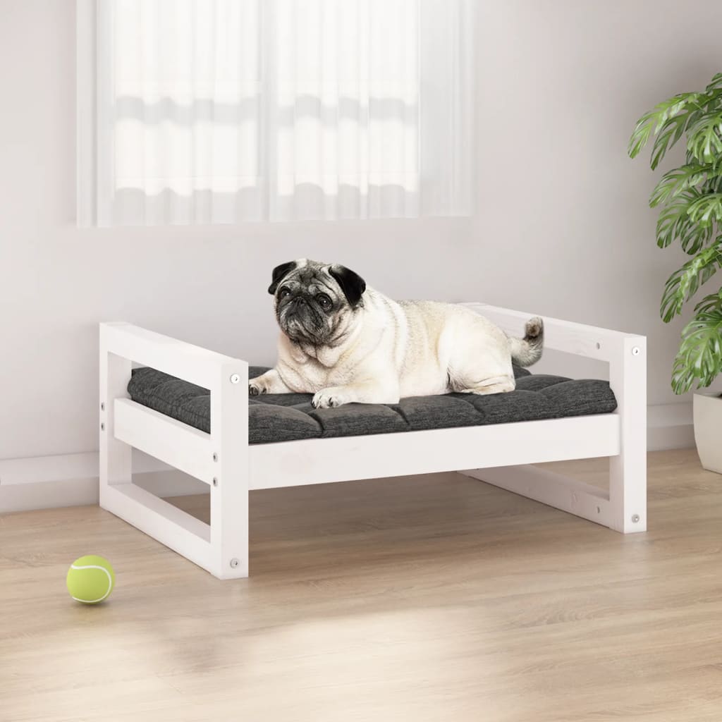 Cuccia Per Cani 105,5X75,5X28 Cm In Legno Massello Di Pino