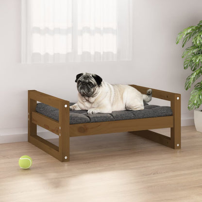 Cuccia Per Cani 105,5X75,5X28 Cm In Legno Massello Di Pino