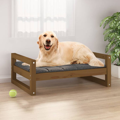 Cuccia Per Cani 105,5X75,5X28 Cm In Legno Massello Di Pino