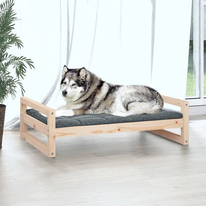 Cuccia Per Cani 105,5X75,5X28 Cm In Legno Massello Di Pino