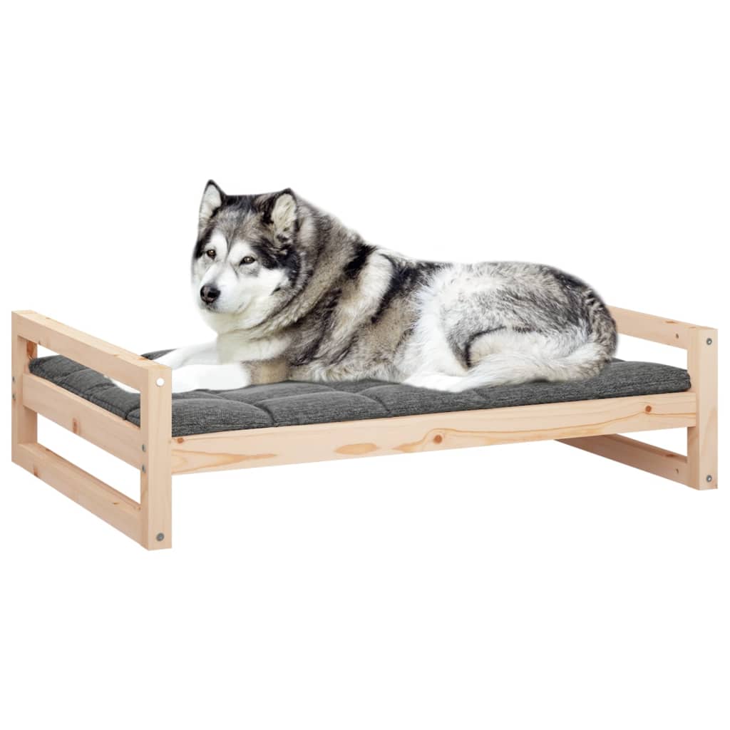 Cuccia Per Cani 105,5X75,5X28 Cm In Legno Massello Di Pino