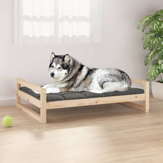 Cuccia Per Cani 105,5X75,5X28 Cm In Legno Massello Di Pino