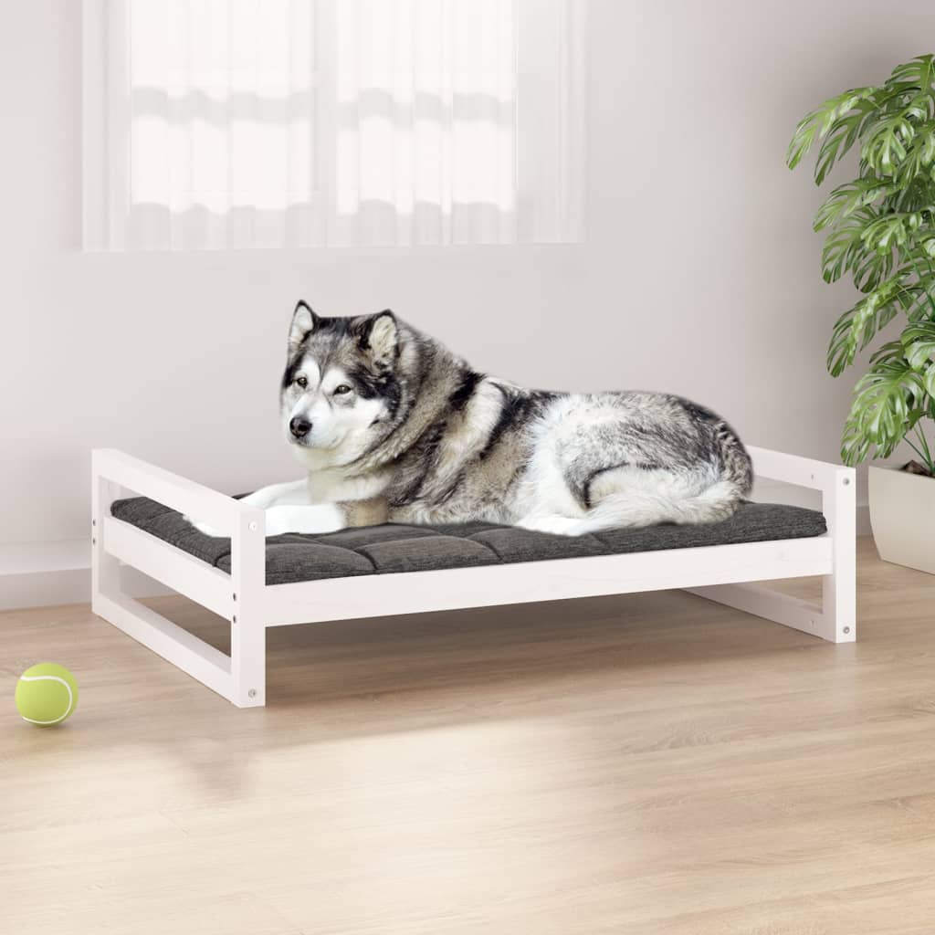 Cuccia Per Cani 105,5X75,5X28 Cm In Legno Massello Di Pino