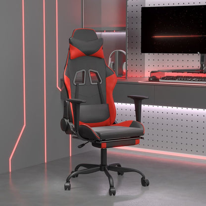 Sedia Da Gaming Massaggiante Poggiapiedi Similpelle