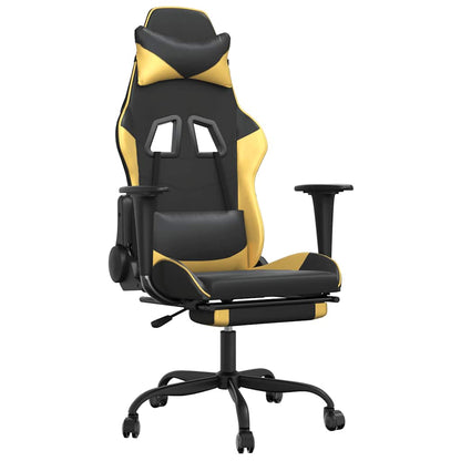 Sedia Da Gaming Massaggiante Poggiapiedi Similpelle