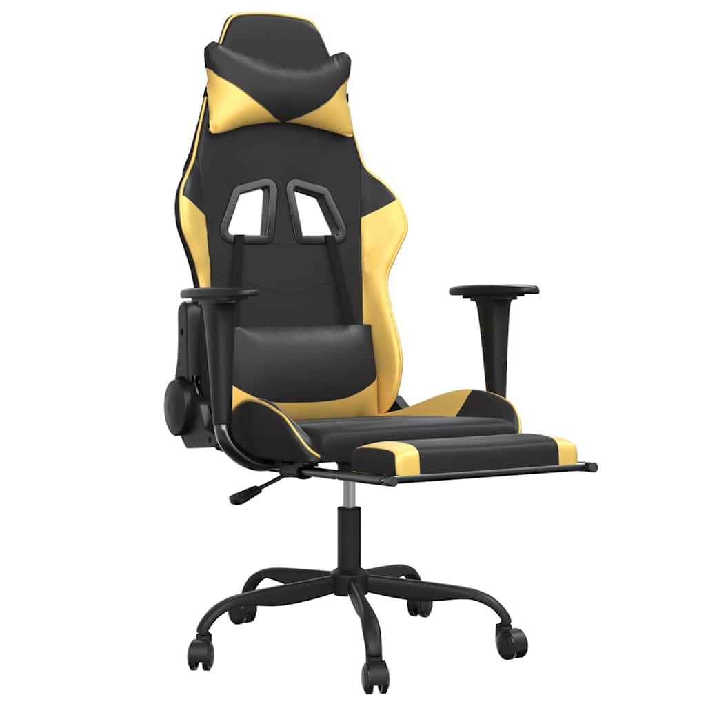 Sedia Da Gaming Massaggiante Poggiapiedi Similpelle