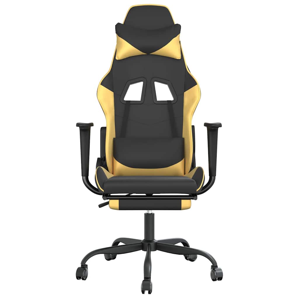 Sedia Da Gaming Massaggiante Poggiapiedi Similpelle